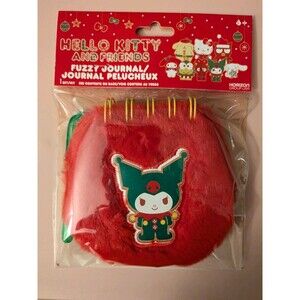 Sanrio 2024 Hello Kitty Kuromi Christmas Fuzzy Journal -NEW